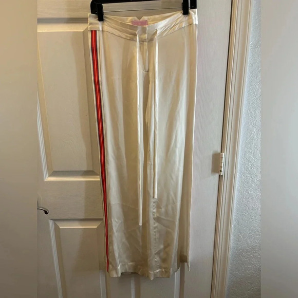 michelle farmer Drawstring Pant Silk Charmeuse Side Stripe - Picture 3 of 6